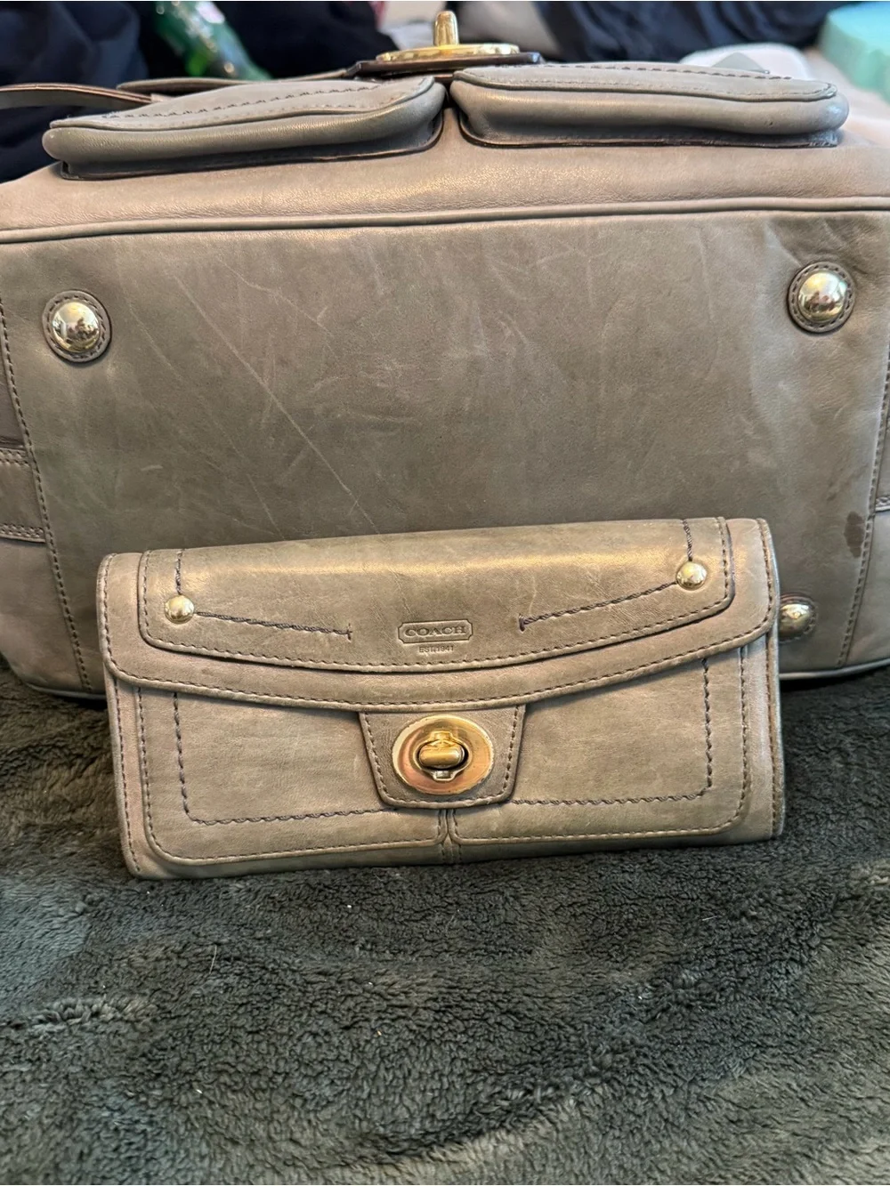 Coach Hamptons Lindsay Satchel style No. 12475 and walllet